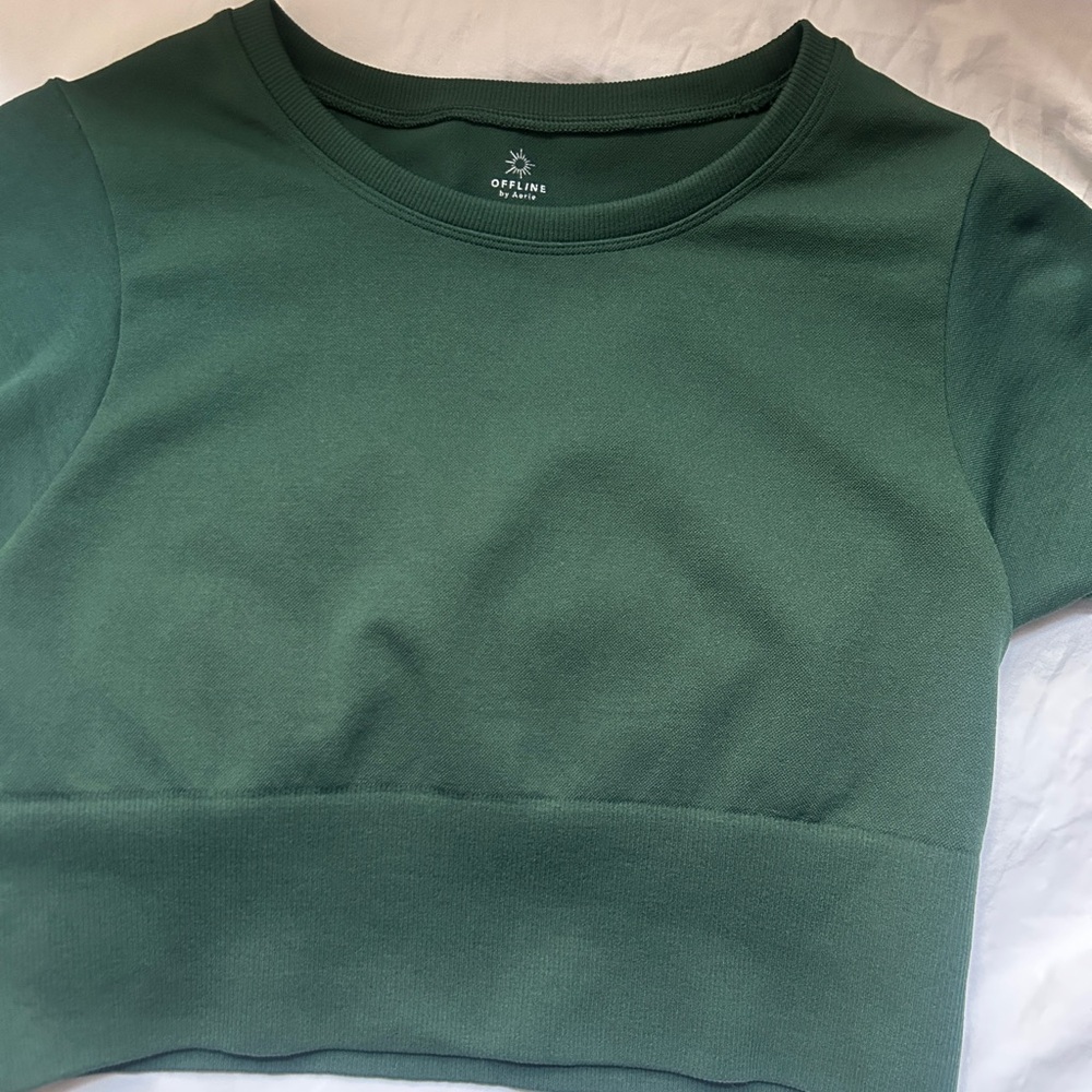 aerie workout shirt green
